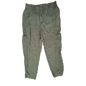 Sanctuary Womens Size Large Cargo Pants Olive Green Pull On High Rise Pockets